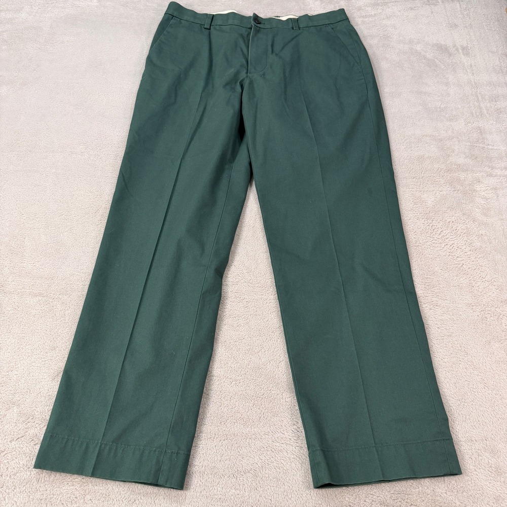Brooks Brothers Mens 35x30 Advantage Chino Stretch Clark Fit Pants Hunter Green